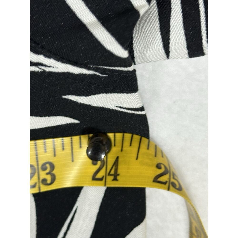 New! TORRID 0 Womens Harper Challis Pullover Tunic Black White Tropical Resort - Picture 10 of 11